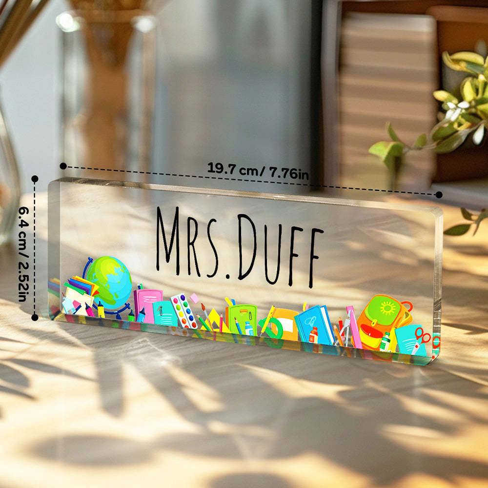 Personalized Teacher Desk Name Plate Teacher Gifts - Myphotowallet