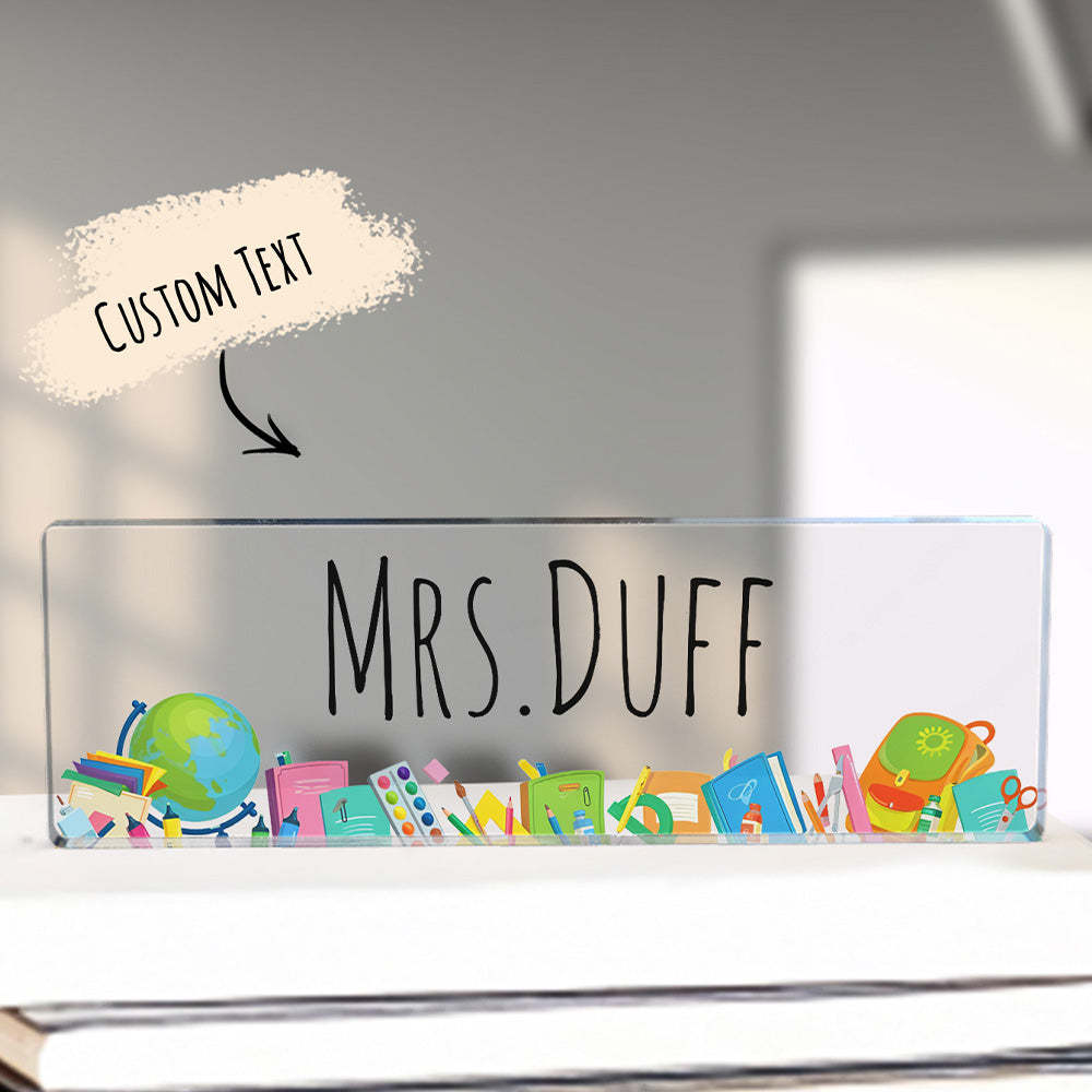 Personalized Teacher Desk Name Plate Teacher Gifts - Myphotowallet