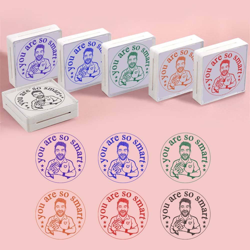 Personalized Teacher Stamp, Custom Bitmoji Stamps, Library Stamp, Custom Stamp, Teacher Gift, Custom Logo for Your Own Teacher