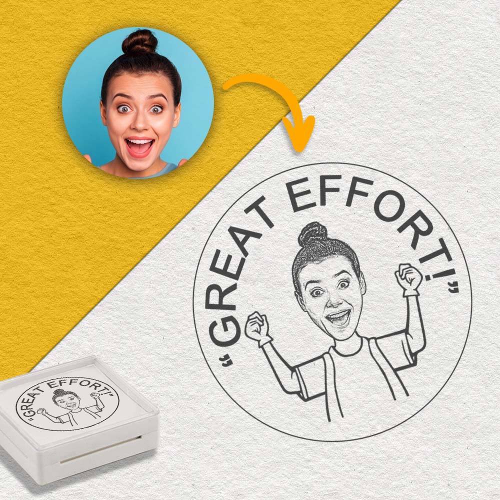 Personalized Teacher Stamp, Custom Bitmoji Stamps, Library Stamp, Custom Stamp, Teacher Gift, Custom Logo for Your Own Teacher