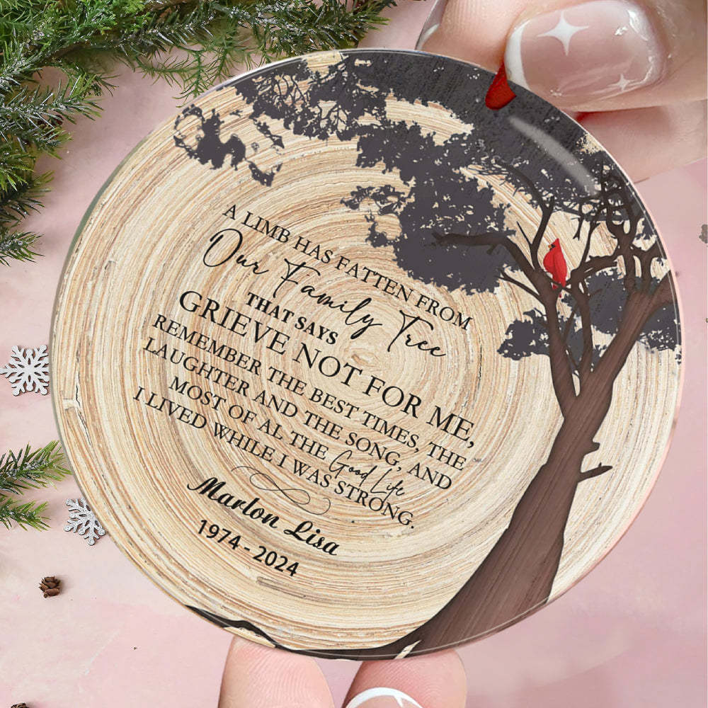 Personalized Memorial Christmas Ornaments Loss of Loved One Ornaments Remembrance Gifts - Myphotowallet