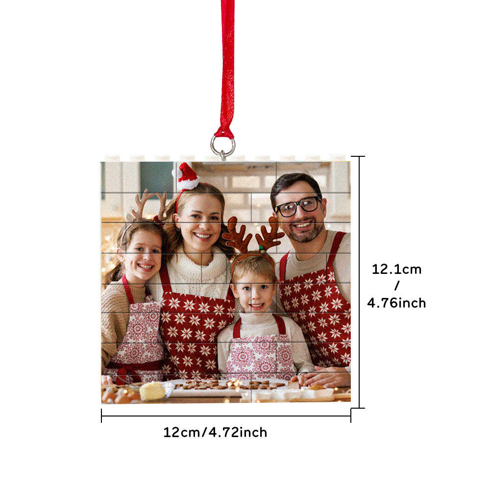 Personalized Photo Building Brick Puzzle Photo Block Ornament Unique Christmas Gift