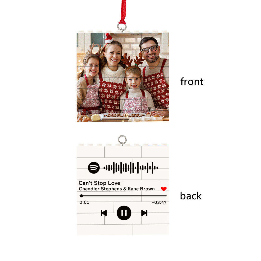 Personalized Photo Building Brick Puzzle Photo Block Ornament Unique Christmas Gift