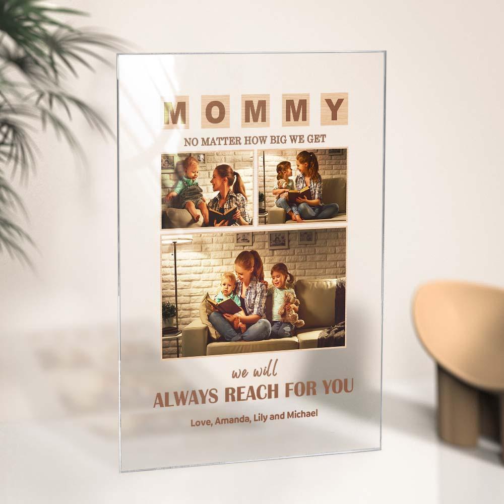 Mother's Day Gift Custom Photo Keychian/Plaque/Night Light For Mom - Myphotowallet