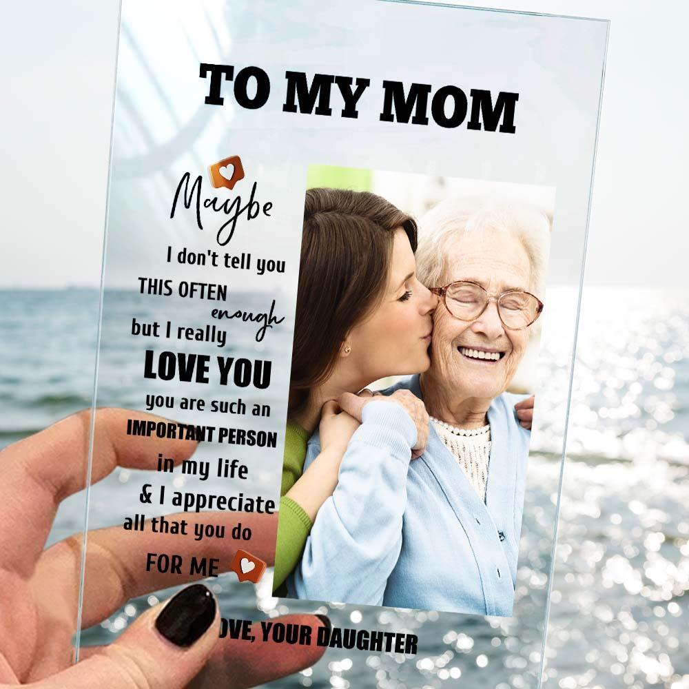 Mother's Day Gift Custom Photo Keychian/Plaque/Night Light For Mom - Myphotowallet