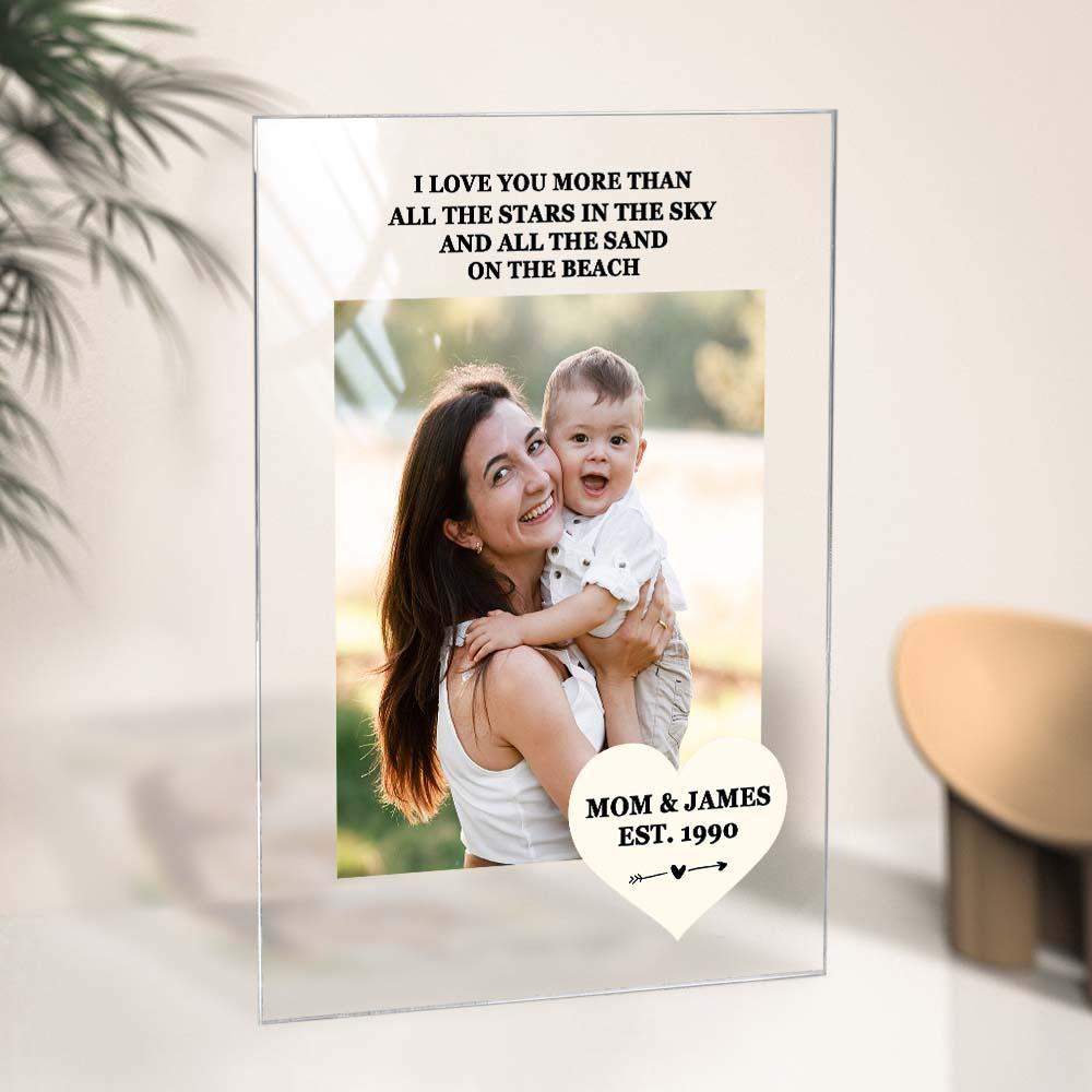 Mother's Day Gift Custom Photo Keychian/Plaque/Night Light For Mom - Myphotowallet