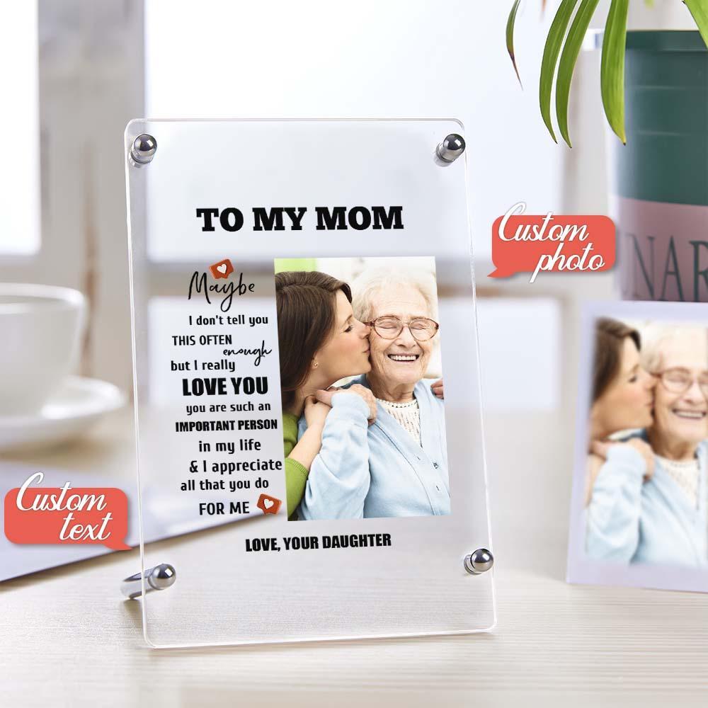 Mother's Day Gift Custom Photo Keychian/Plaque/Night Light For Mom - Myphotowallet