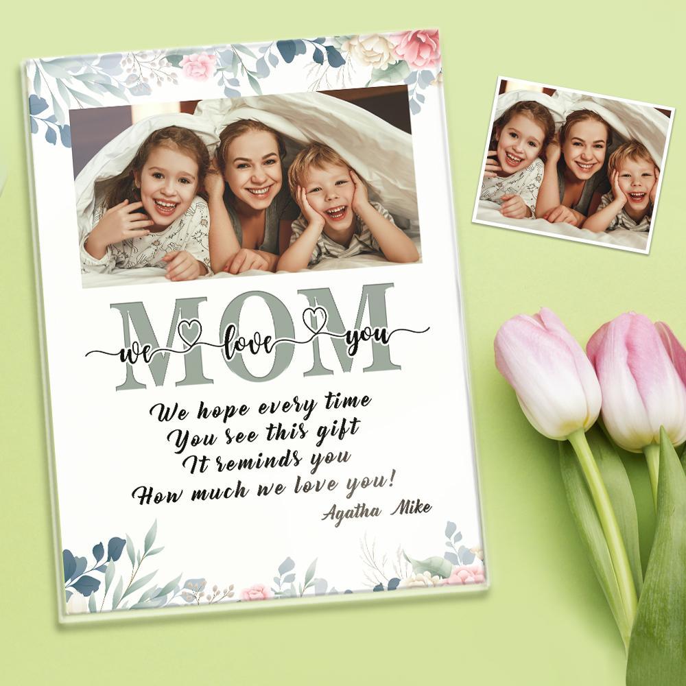 Mother's Day Custom Photo Plaque Gift With Your Name - It Reminds How Much We Love You - Myphotowallet