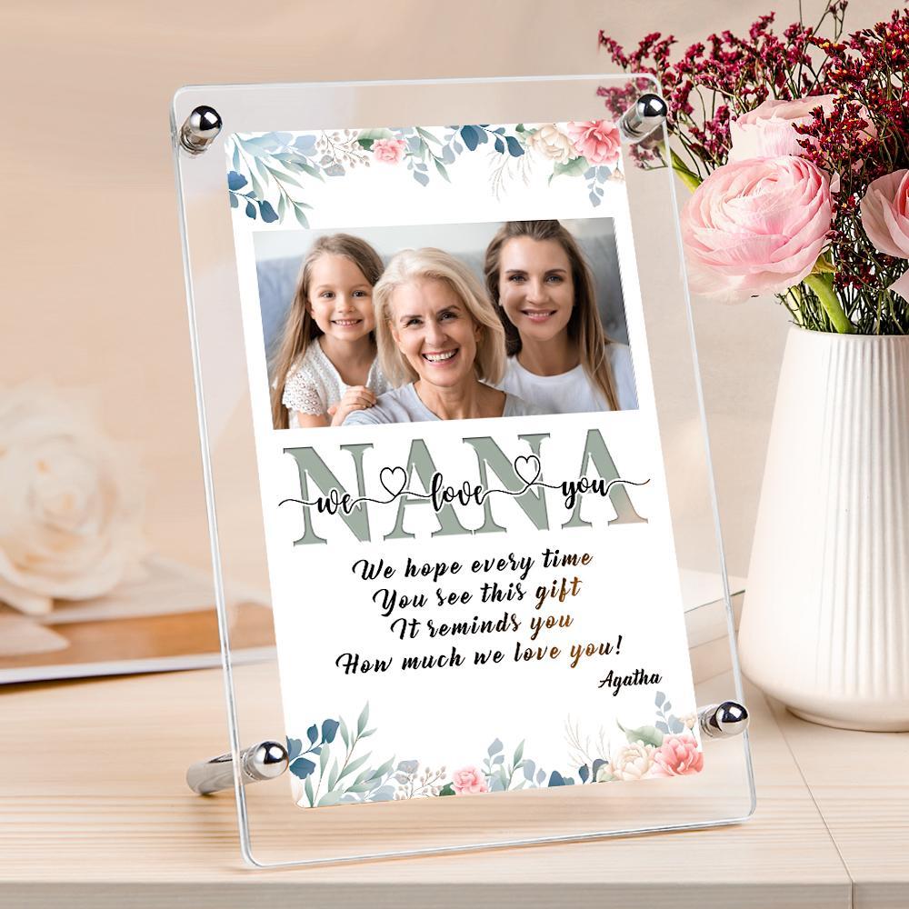 Mother's Day Custom Photo Plaque Gift With Your Name - It Reminds How Much We Love You - Myphotowallet