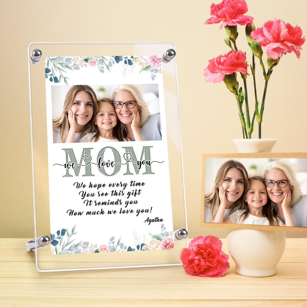 Mother's Day Custom Photo Plaque Gift With Your Name - It Reminds How Much We Love You - Myphotowallet