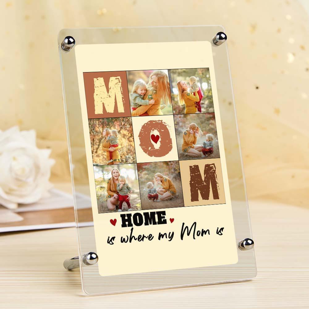 Custom Photo Plaque Gift Mom Collage Plauqe Mother's Day Photo Gift - Myphotowallet