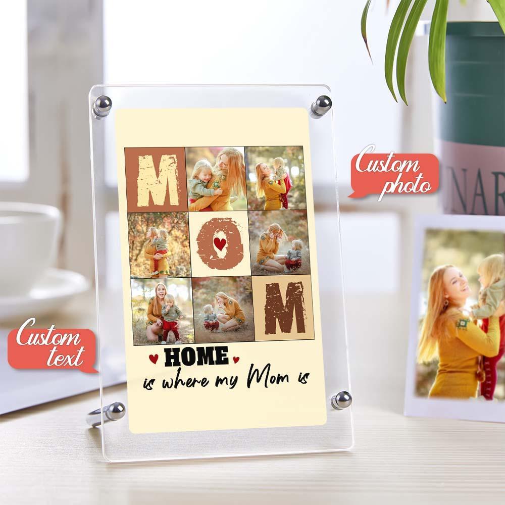 Custom Photo Plaque Gift Mom Collage Plauqe Mother's Day Photo Gift - Myphotowallet