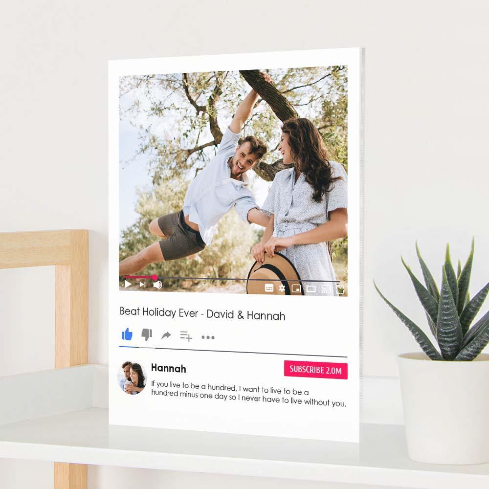 Custom Acrylic Plaque Personalized Social Photo Gift - Myphotowallet