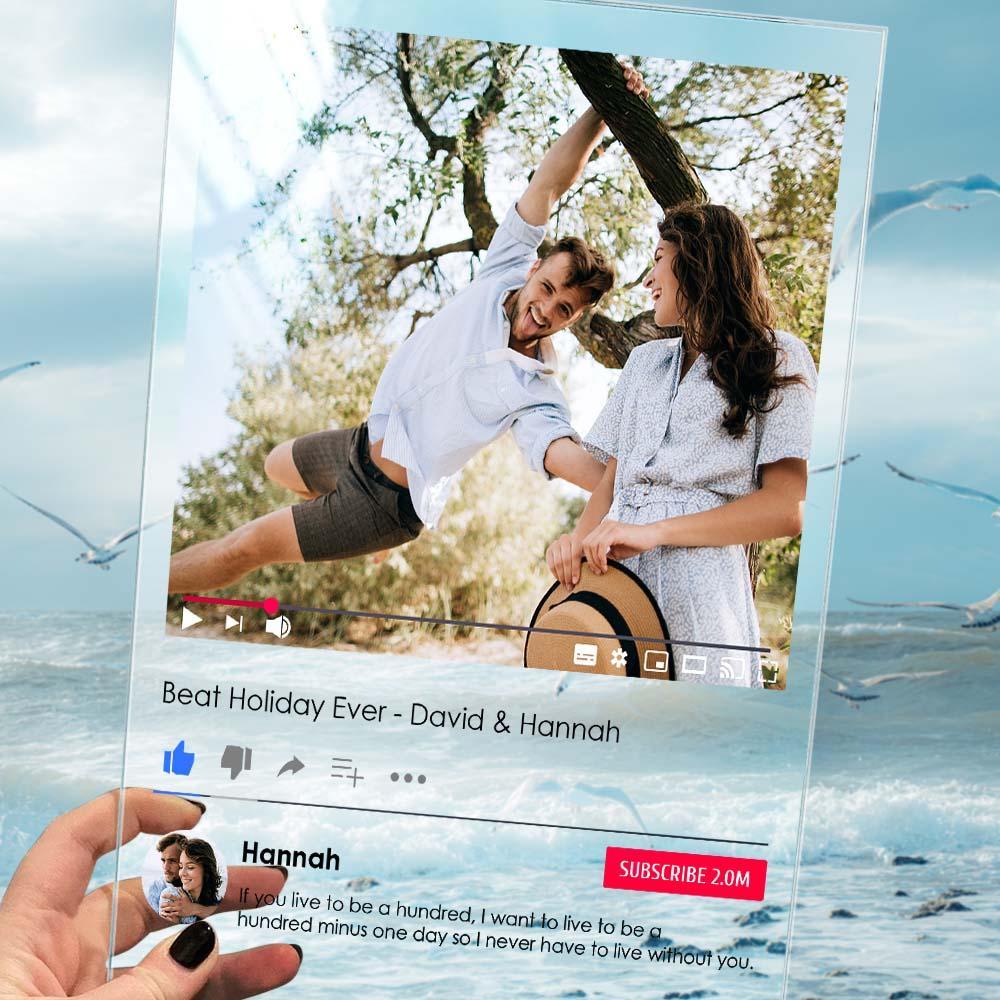 Custom Acrylic Plaque Personalized Social Photo Gift - Myphotowallet
