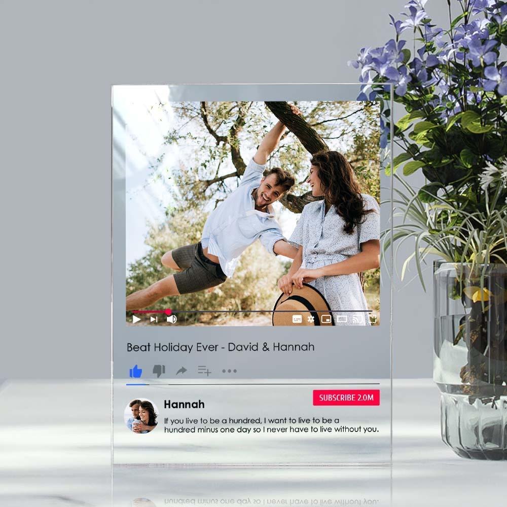 Custom Acrylic Plaque Personalized Social Photo Gift - Myphotowallet