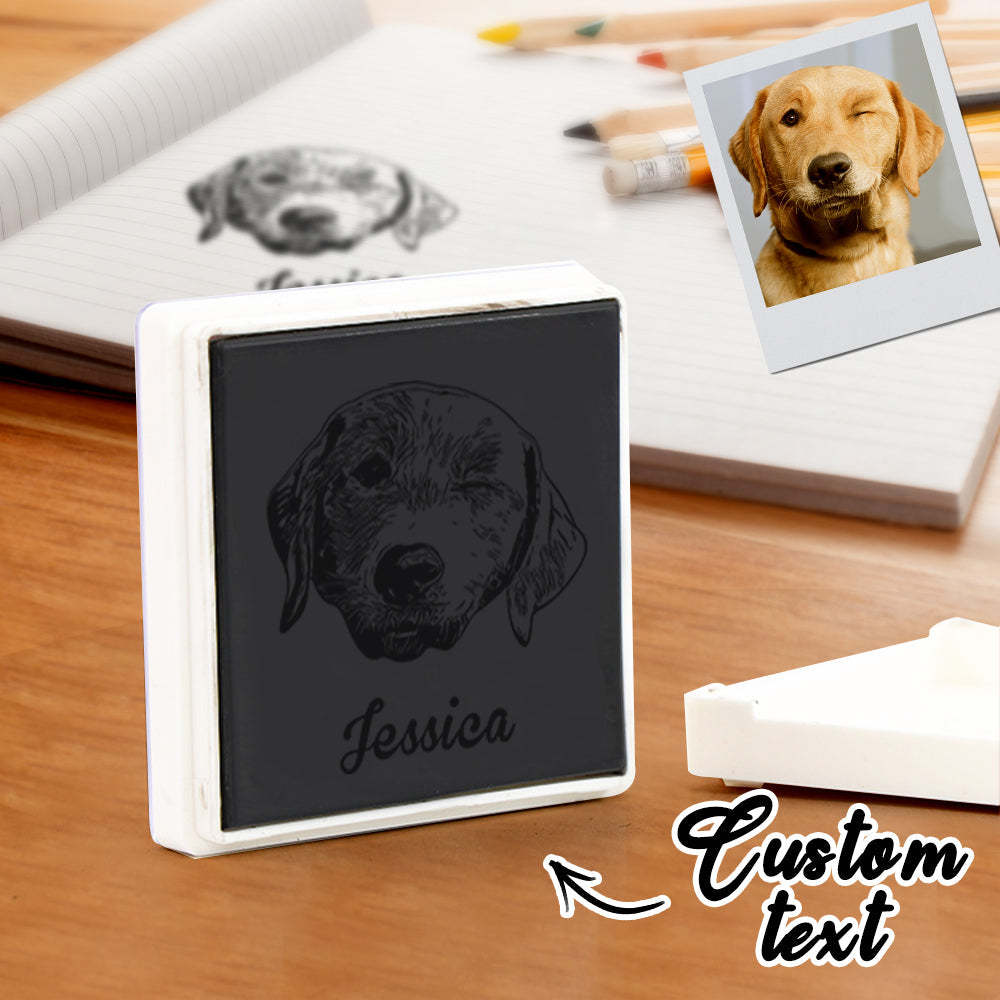 Custom Portrait Stamps Personalized Funny Pet Stamp Gift for Him and Her - Myphotowallet