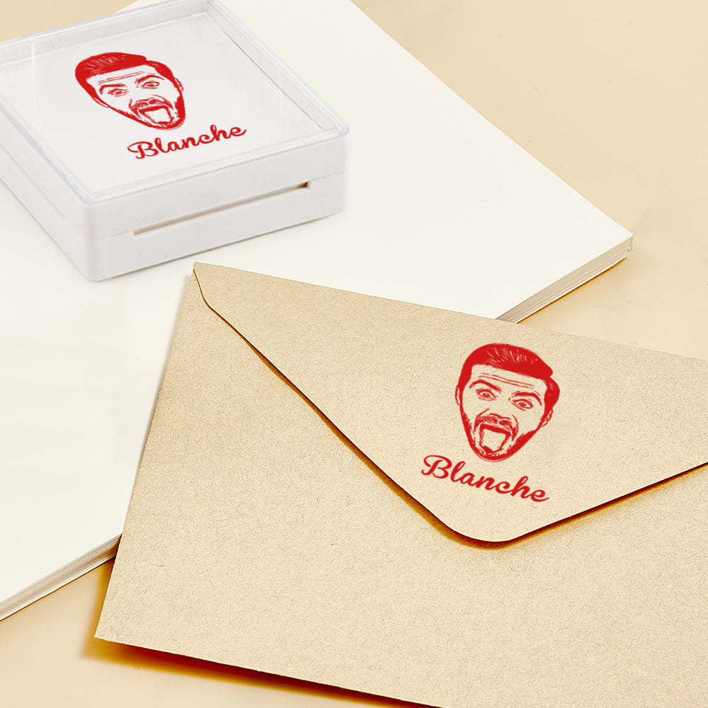 Custom Portrait Stamps Personalized Funny Pet Stamp Gift for Him and Her - Myphotowallet