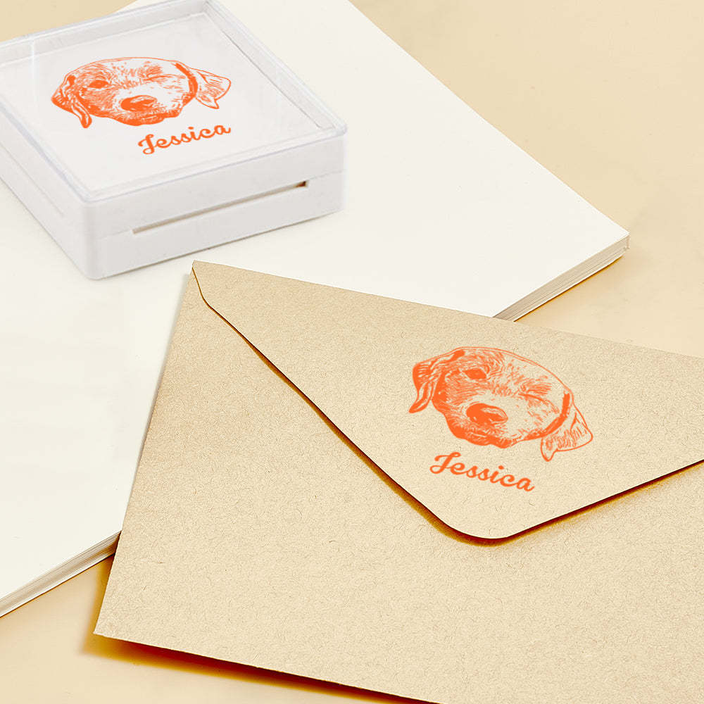 Custom Portrait Stamps Personalized Funny Pet Stamp Gift for Him and Her - Myphotowallet