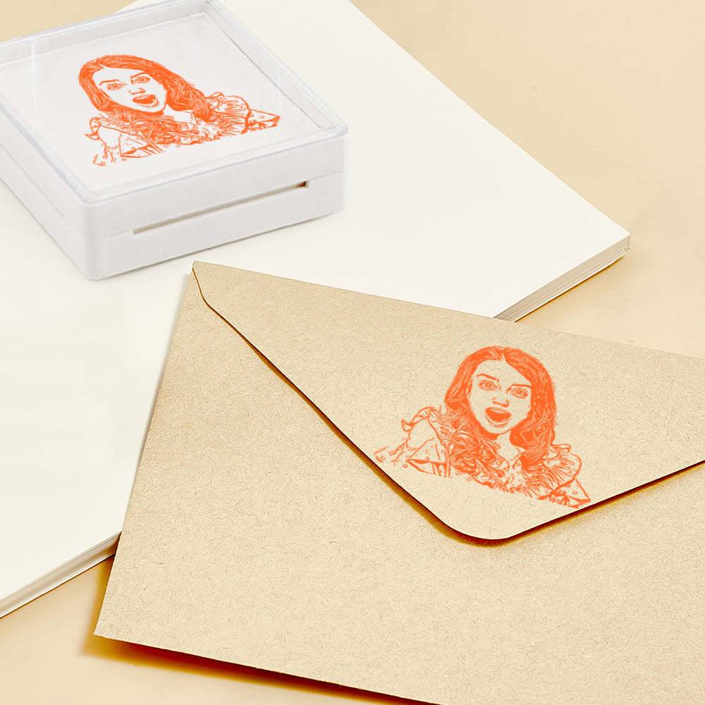 Personalized Portrait Stamp Custom Funny Stamps Gift for Him and Her - Myphotowallet