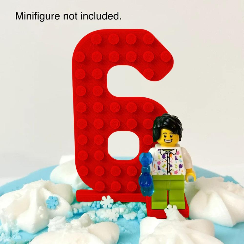 Kid Age Birthday Cake Topper Cake Number Decoration (Minifigure not included)