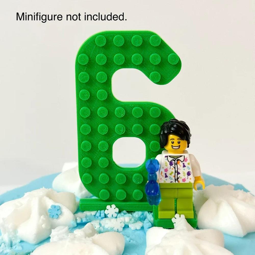Kid Age Birthday Cake Topper Cake Number Decoration (Minifigure not included)