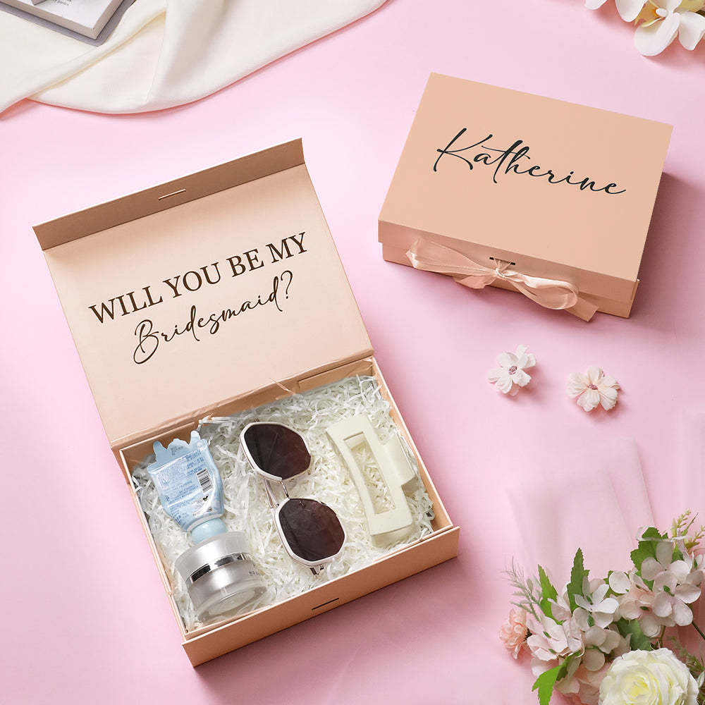 Personalized Bridesmaid Proposal Box Custom Bridesmaid Gift Box Bridesmaid Empty Box Gift for Bridesmaid -   - myphotowallet