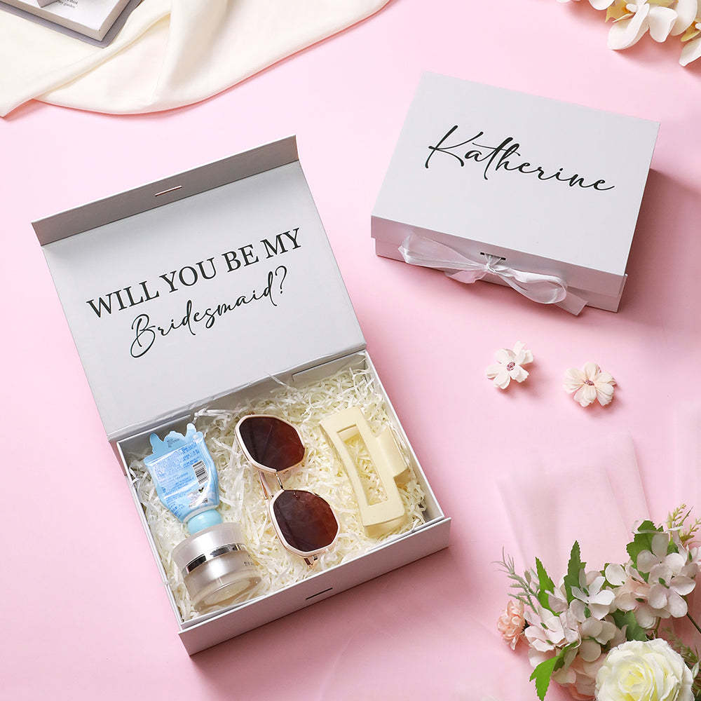 Personalized Bridesmaid Proposal Box Custom Bridesmaid Gift Box Bridesmaid Empty Box Gift for Bridesmaid -   - myphotowallet
