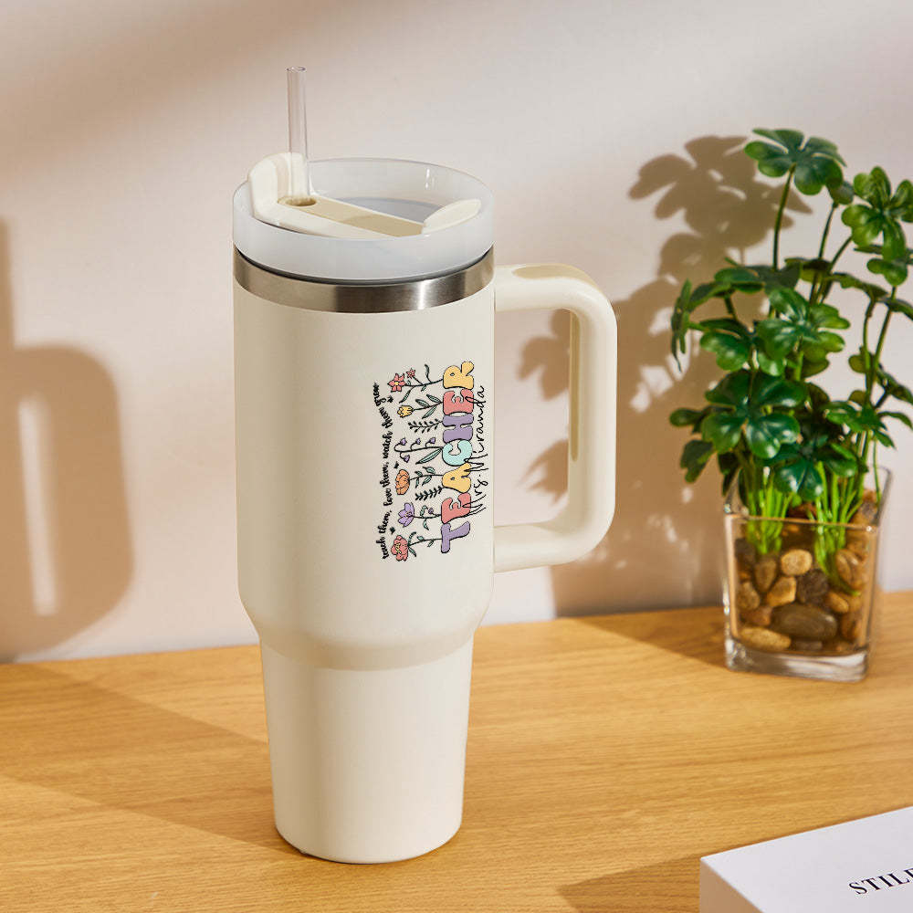 Personalized Teacher 40oz Tumbler Back to School Gift - Myphotowallet
