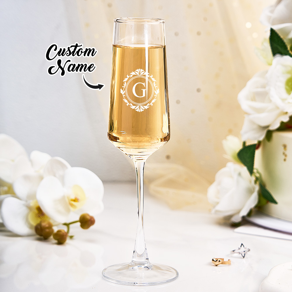 Engraved Champagne Glasses, Personalized Wedding Glasses, Toasting Glasses, Bridesmaid and Groomsman Glasses, Wedding Party Favors
