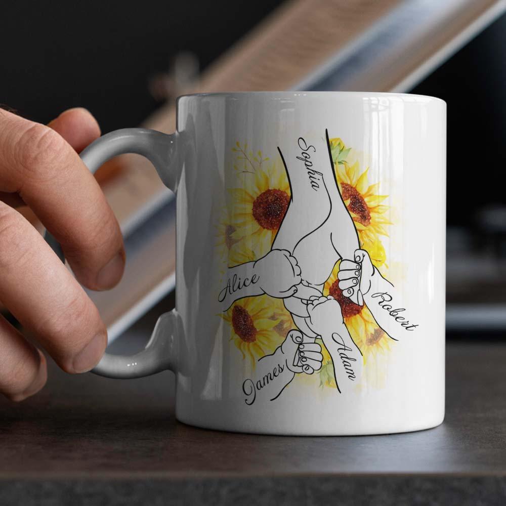 Personalized Mug - Mom Holding Their Children's Hands For a Short Time But Hearts Forever - Lovely Gift for Mom