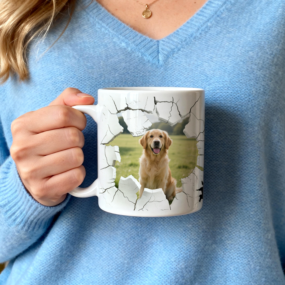 Custom Dog Cat Photo With 3D Inflated Mug Personalized Gift - 