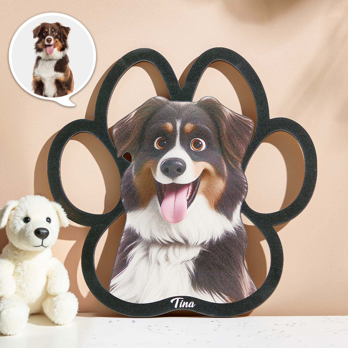 Personalized Cartoon Photo Paw Photo Frame Cute Gift For Pet Lovers