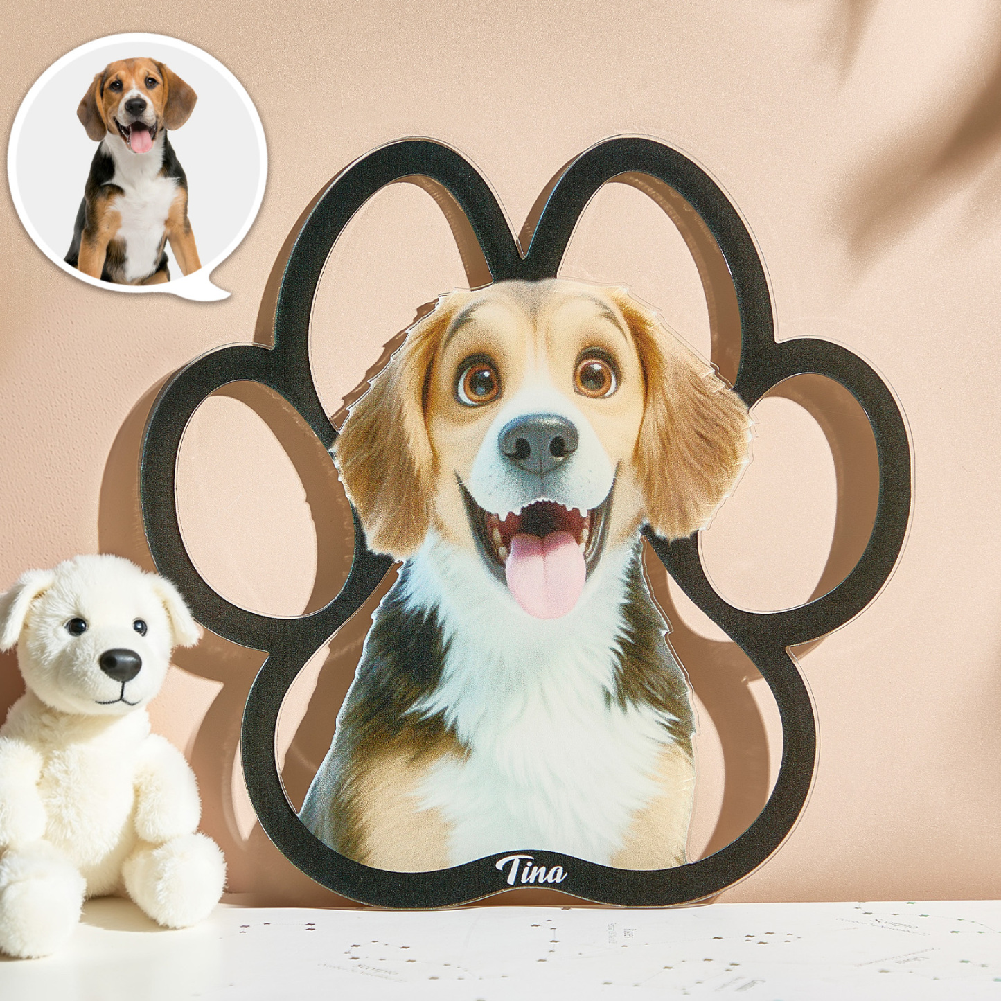Personalized Cartoon Photo Paw Photo Frame Cute Gift For Pet Lovers