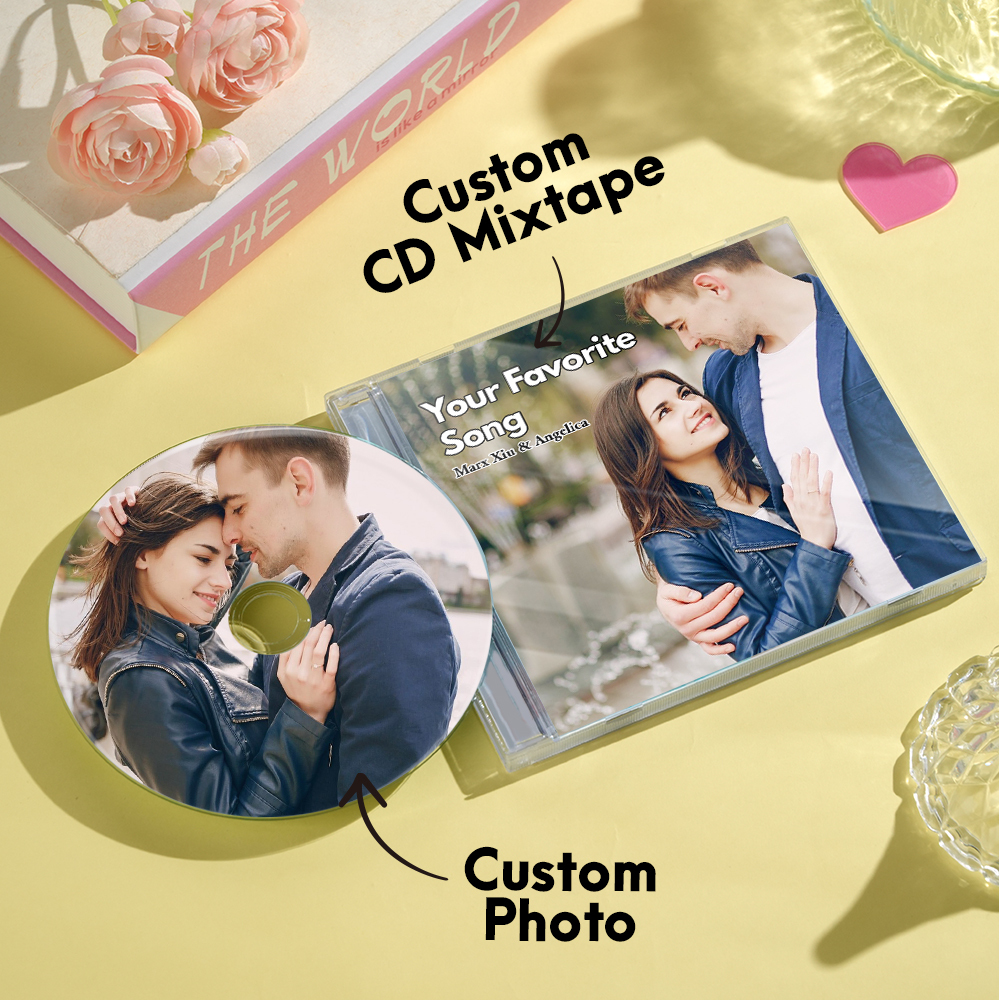 Personalized Custom CD Album 10 Songs Custom CD & Jewel Case | Valentines, Anniversary Wedding Gift Custom CD Mixtape
