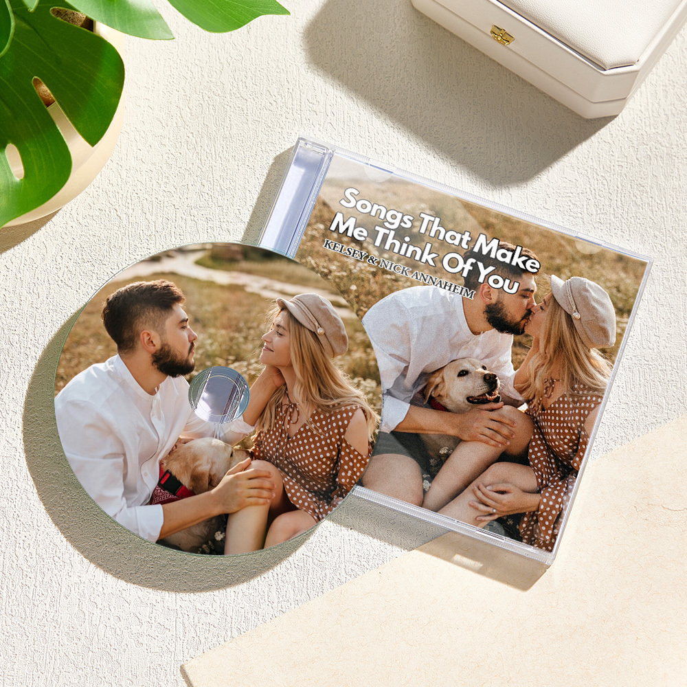 Custom CD & Jewel Case With 3 Photos Custom Your Own CD Mixtape 5/8/12 Songs Personalized Custom CD Album