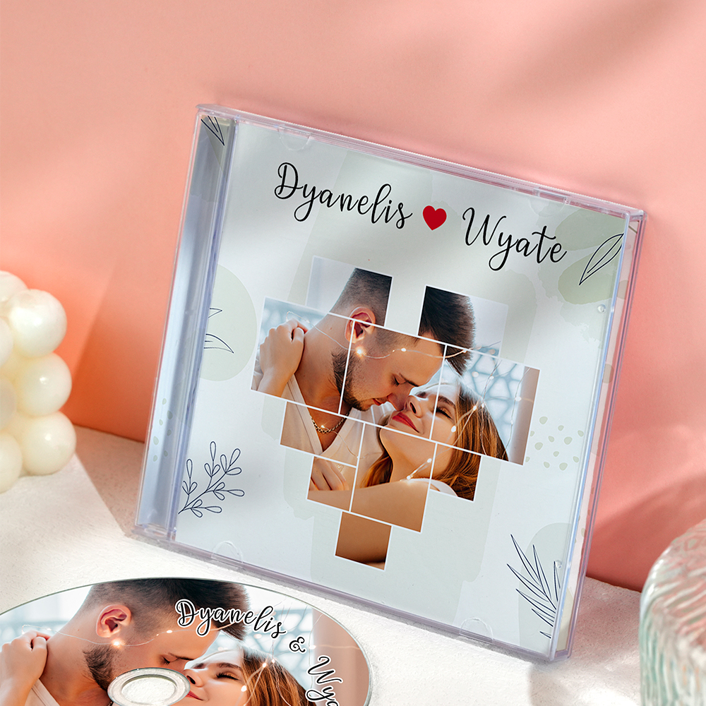 Photo CD & Jewel Case Custom 5/10/16 Songs CD Mixtape Music Gift With Commemorative Date For Couple