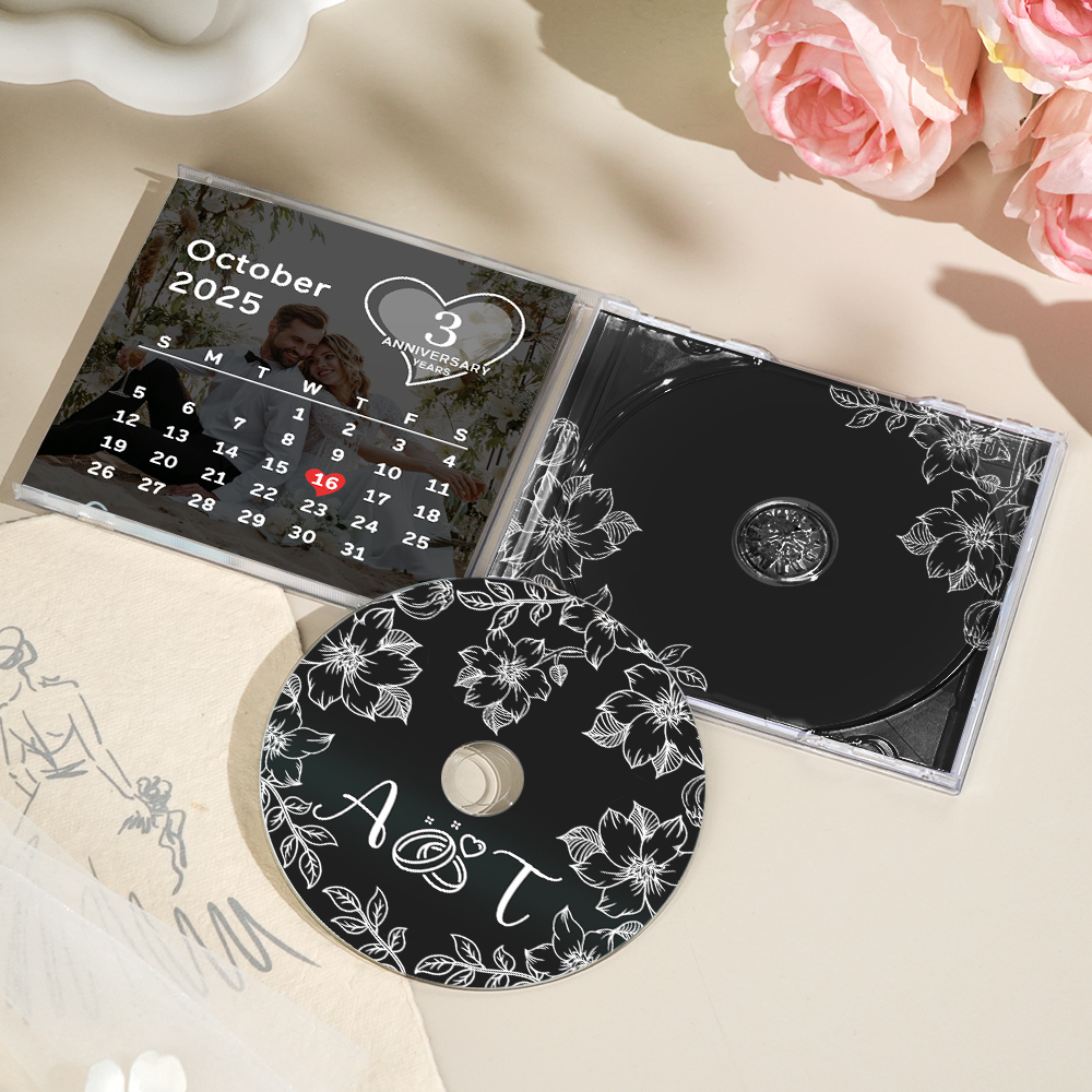 Custom Photo CD & Jewel Case CD Mixtape Music Gift With Custom 5/10/16 Songs Wedding Gift