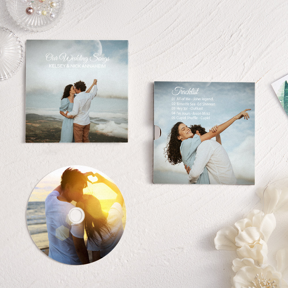 Custom Photo CD Mixtape Photo Jacket Choose 5/10/16 Songs Mixtape CD Music Gift For Him/Her