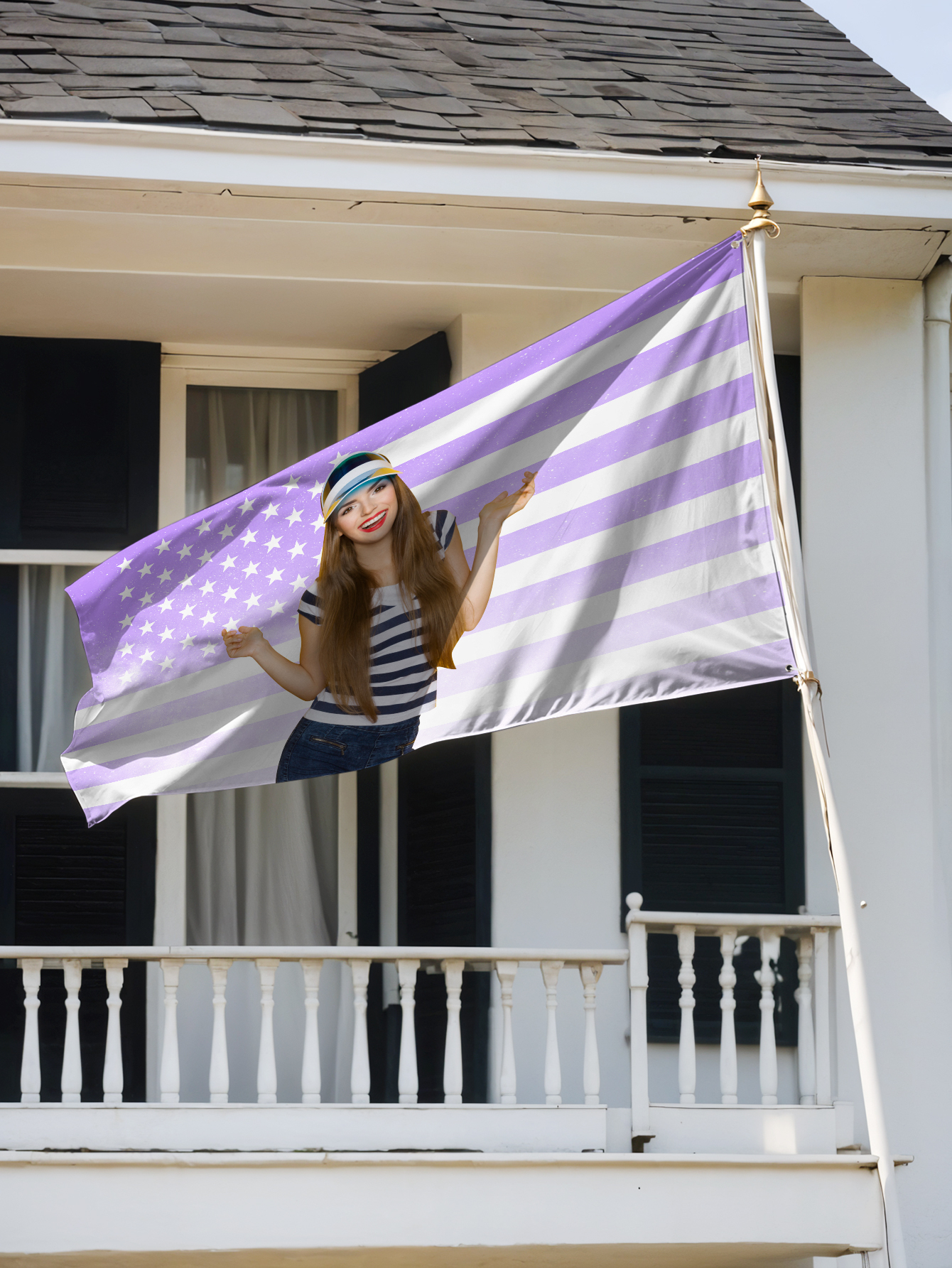 Custom Photo Garden Flag Garden Flag Personalized Your Photo Flag, American Flag Style