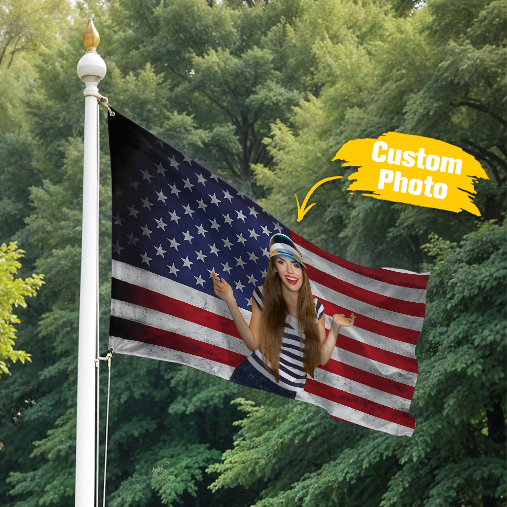 Custom Logo and Text Garden Flag Garden Flag Personalized Your Photo Flag, American Flag Style