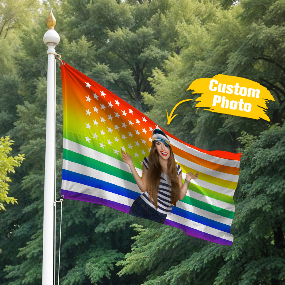 Custom Logo and Text Garden Flag Garden Flag Personalized Your Photo Flag, American Flag Style