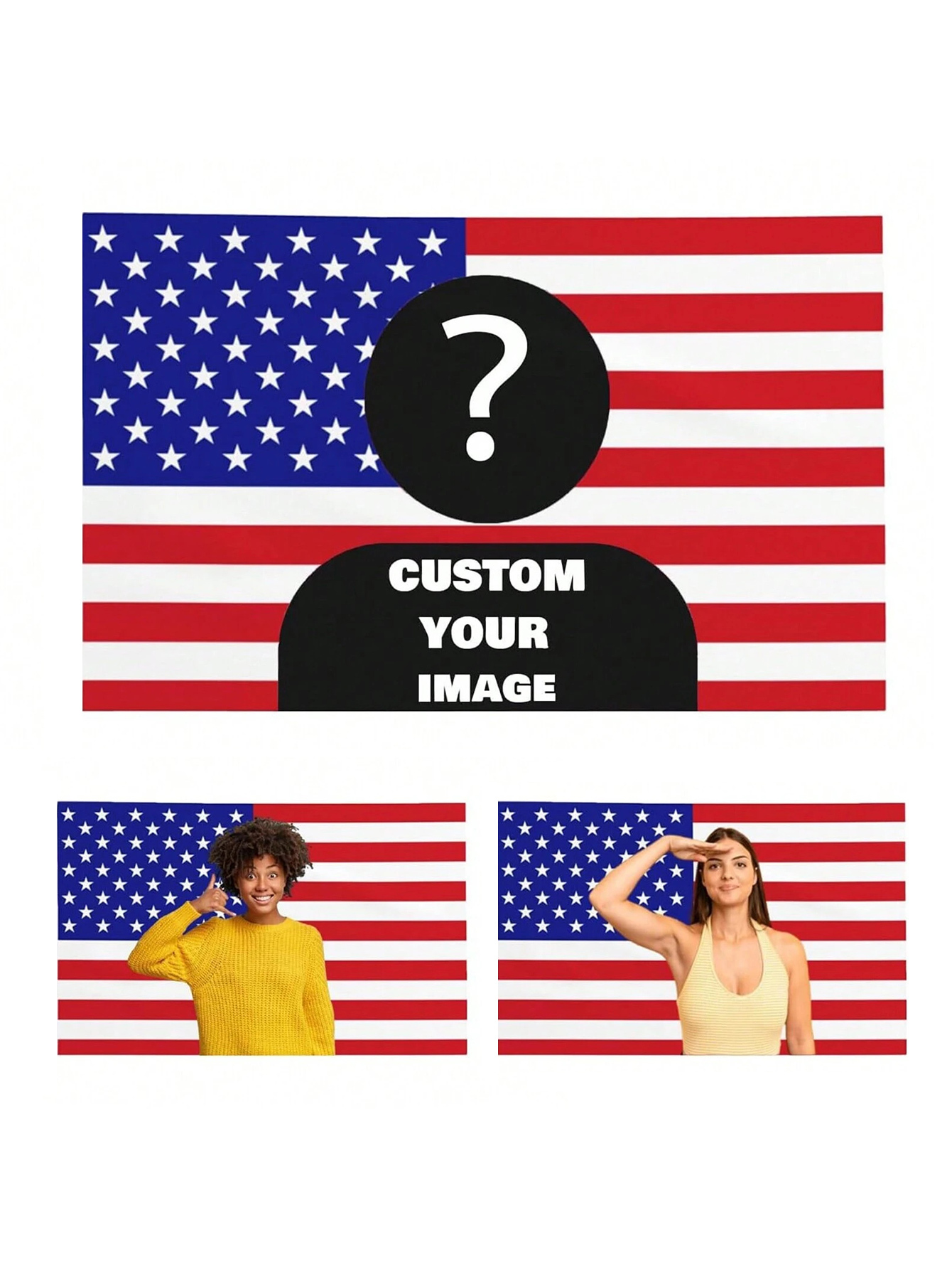 Personalized Tapestry Wall Art Home Decor Custom Photo Custom Wall Tapestry Custom American Flag Style Custom Photo Backdrop