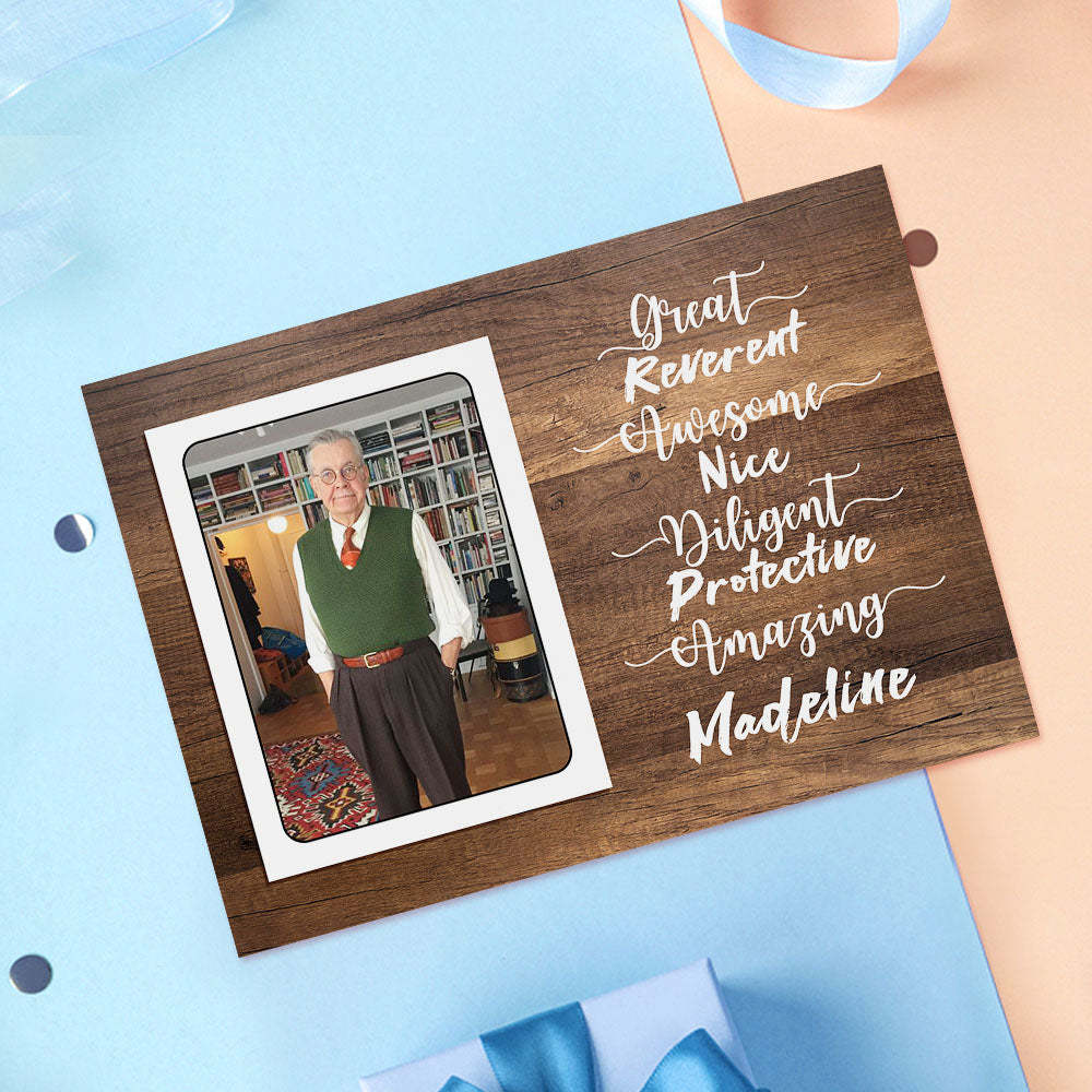 Gifts for Grandpa Custom Crochet Doll from Photo Handmade Look alike Dolls with Personalized Name Card - Myphotowallet