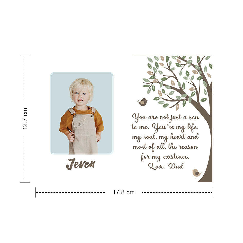 To My Son Custom Crochet Doll from Photo Handmade Look alike Dolls with Personalized Name Card - Myphotowallet