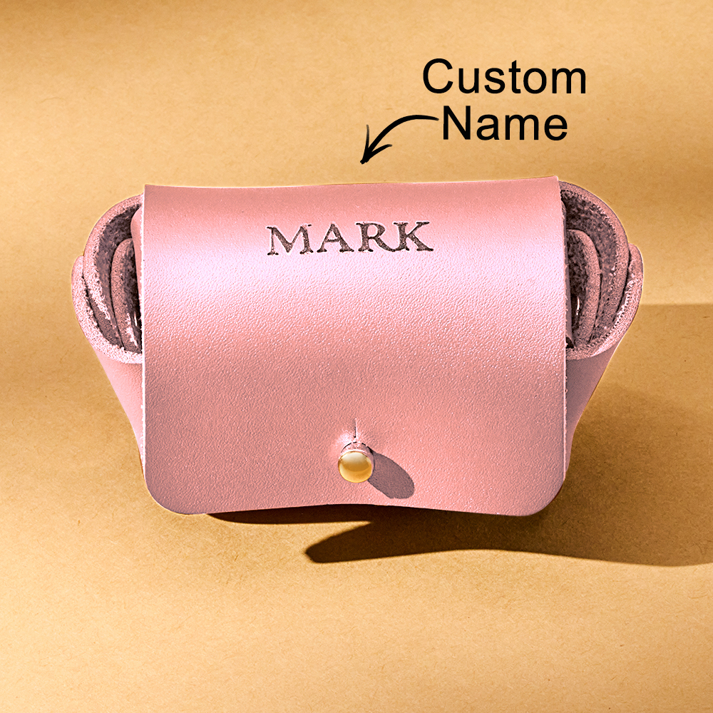 Leather Cufflink Pouch + Personalised Initials / Cufflink Storage Travel Box / Handmade Father's Day Gift for Dad / Wedding Day Groomsmen