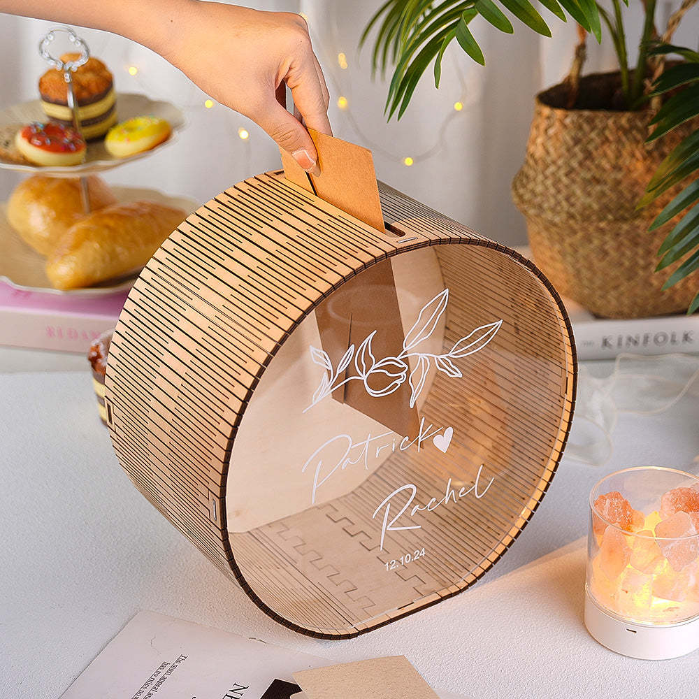 Personalized Wedding Card Box Wedding Memory Box Wedding Gift for Couple -   - myphotowallet