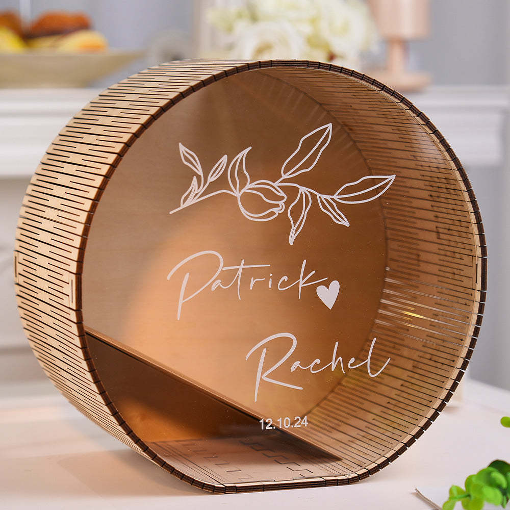 Personalized Wedding Card Box Wedding Memory Box Wedding Gift for Couple -   - myphotowallet