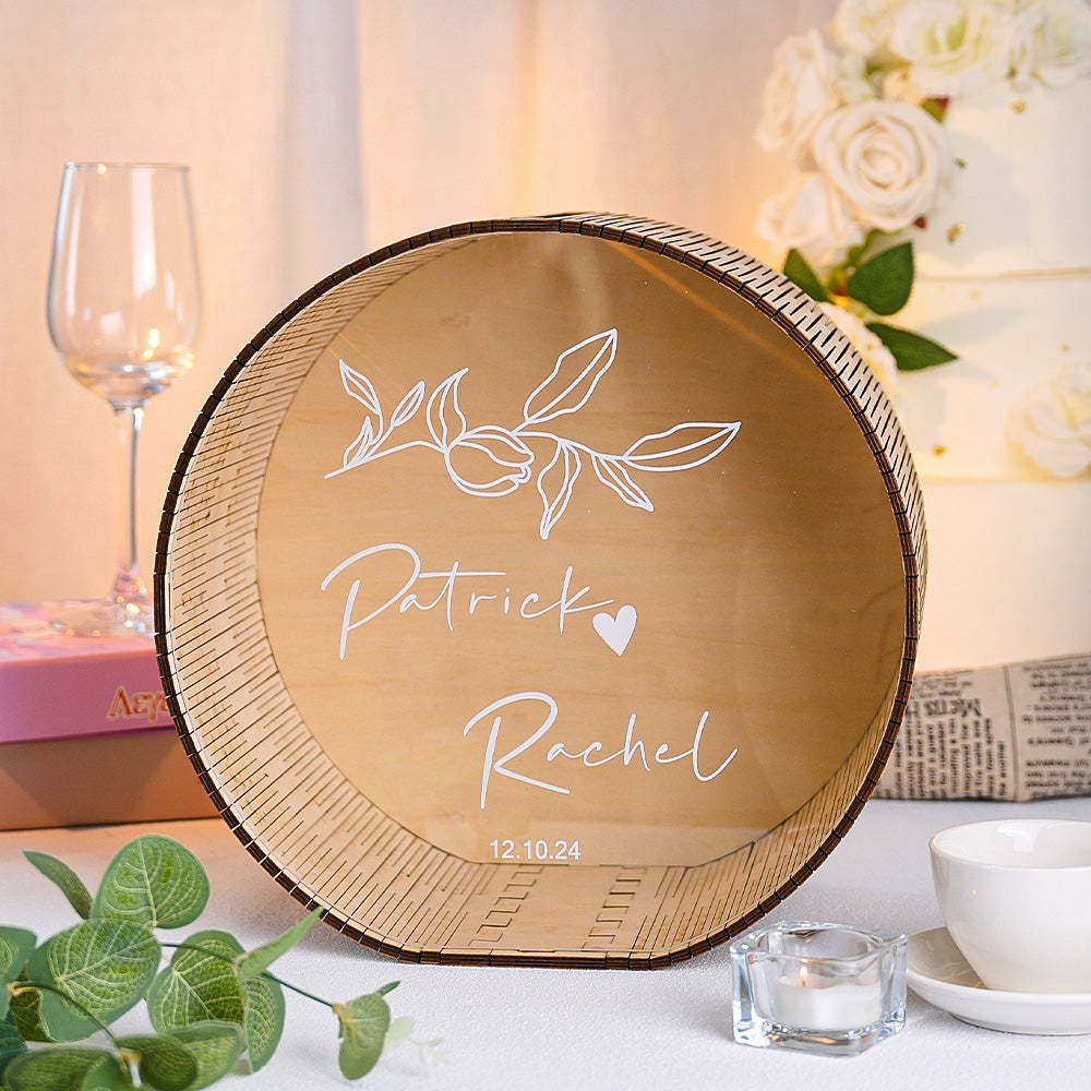 Personalized Wedding Card Box Wedding Memory Box Wedding Gift for Couple -   - myphotowallet