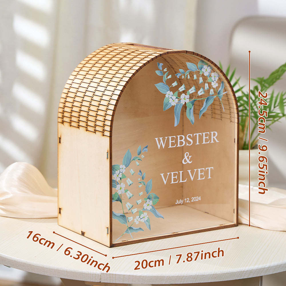 Personalized Wedding Card Box Arch Wedding Memory Box Wedding Gift for Couple -   - myphotowallet