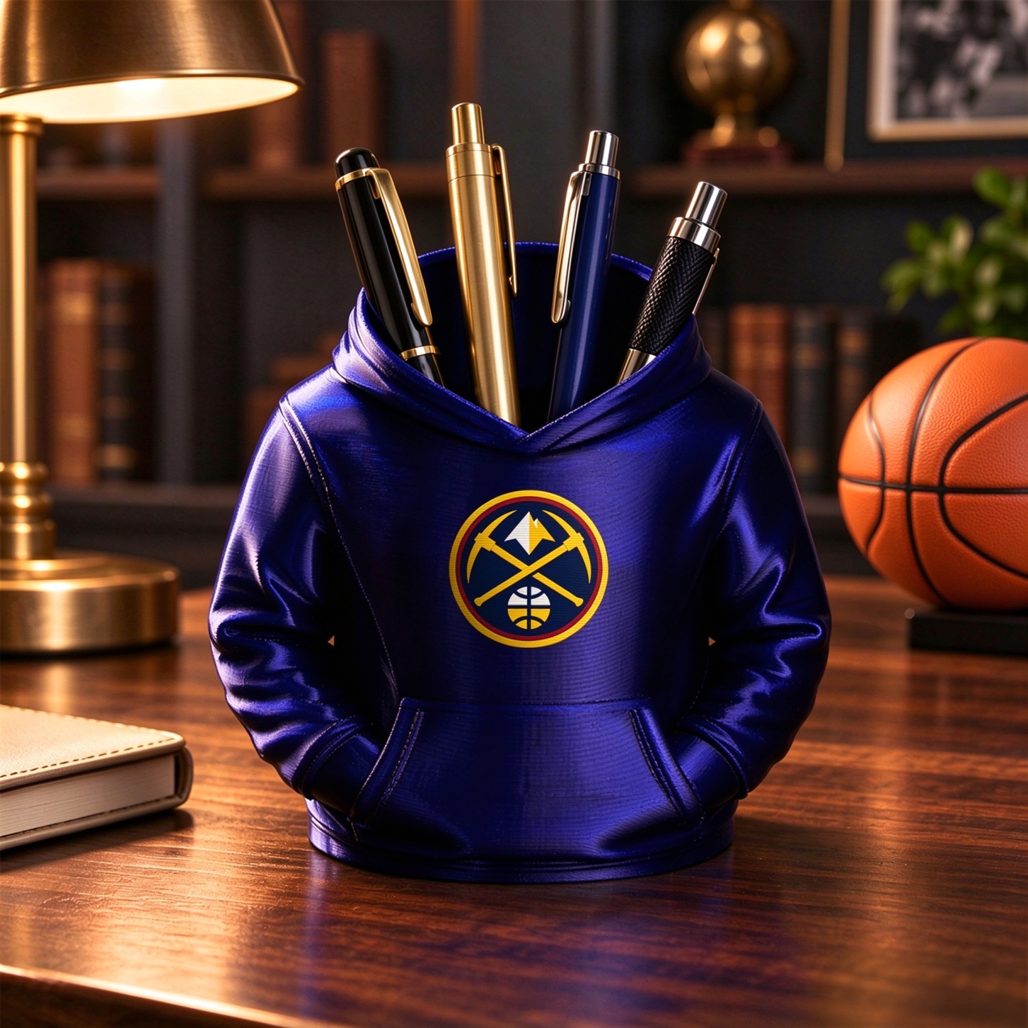 Basketball Hoodie Desk Organizer, Pen Pencil and Utensil Holder Fan Gift - 